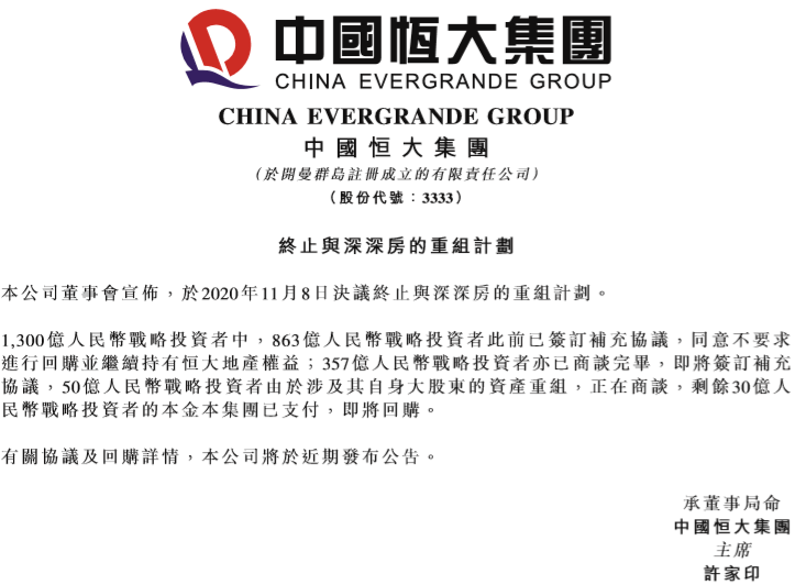 交易|苦等1514天！恒大、深深房终于官宣：终止重组！今日正式复牌，7.6万股民是喜是忧？恒大连番回购，是何用意？