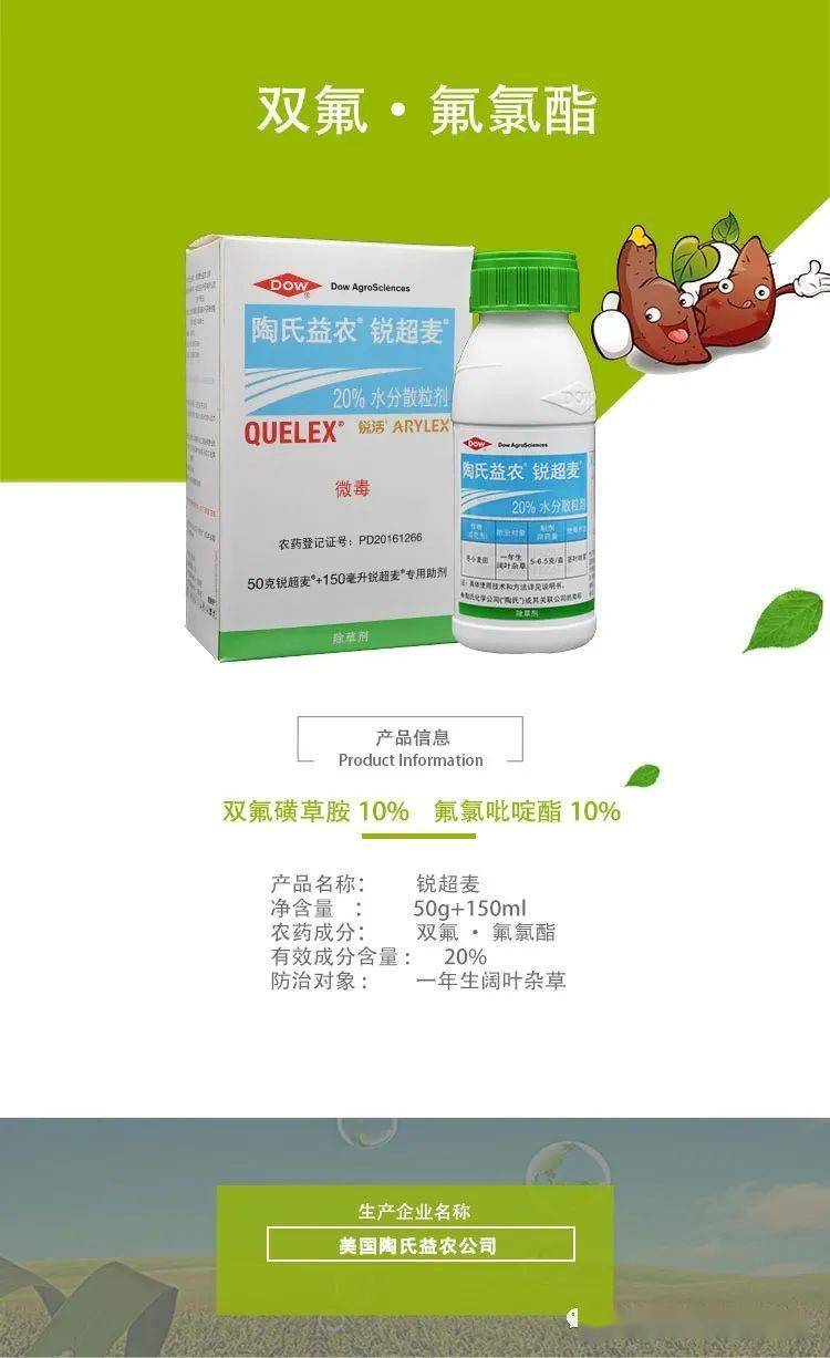 议用药：氯氟吡氧乙酸、双氟•唑嘧胺、氟氯吡啶酯、唑草酮、苄嘧磺隆等