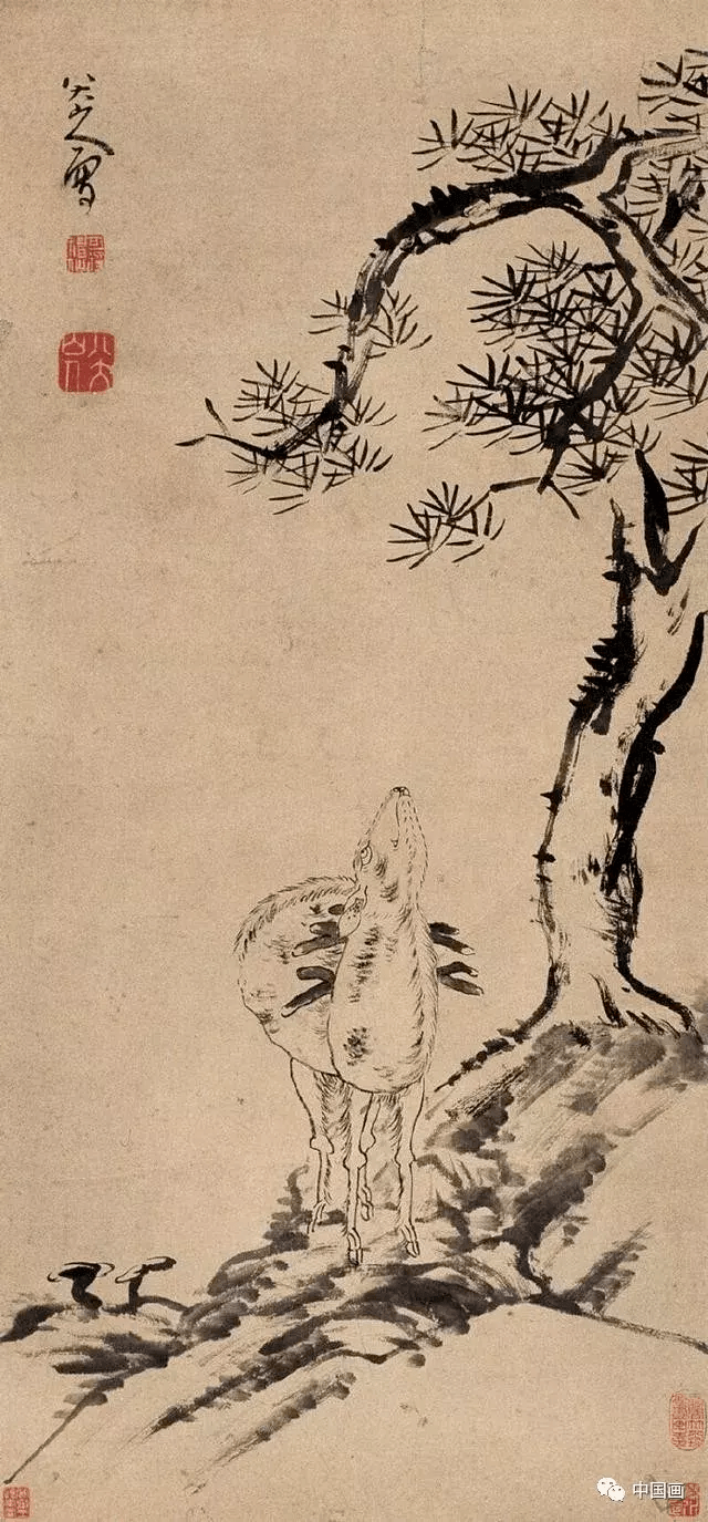 八大山人晚年好作松鹿图，暗有深意？_搜狐网