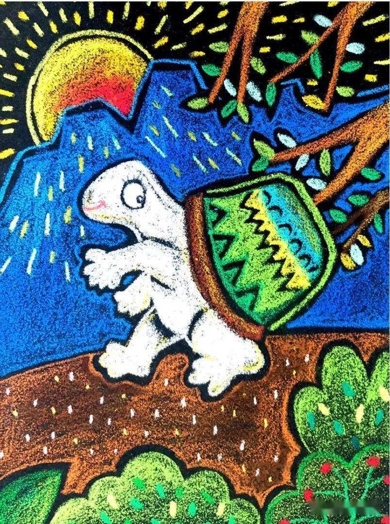 创意绘画综合材料篇:当"油画棒"遇见"砂纸"get到你n种