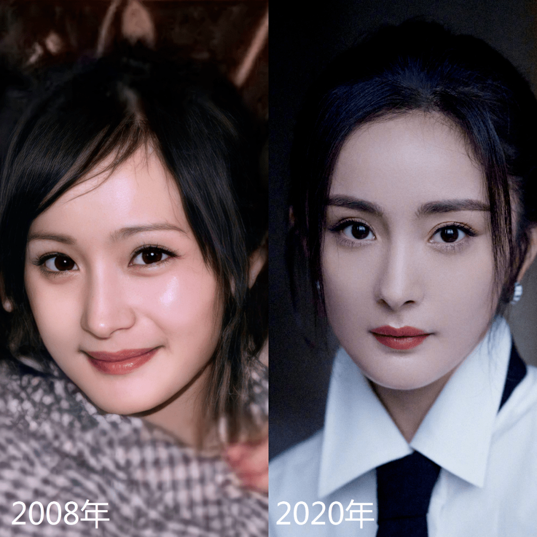 皮肤|杨幂早期合照见心机？看完原图呆了，她们这么早竟都整了...