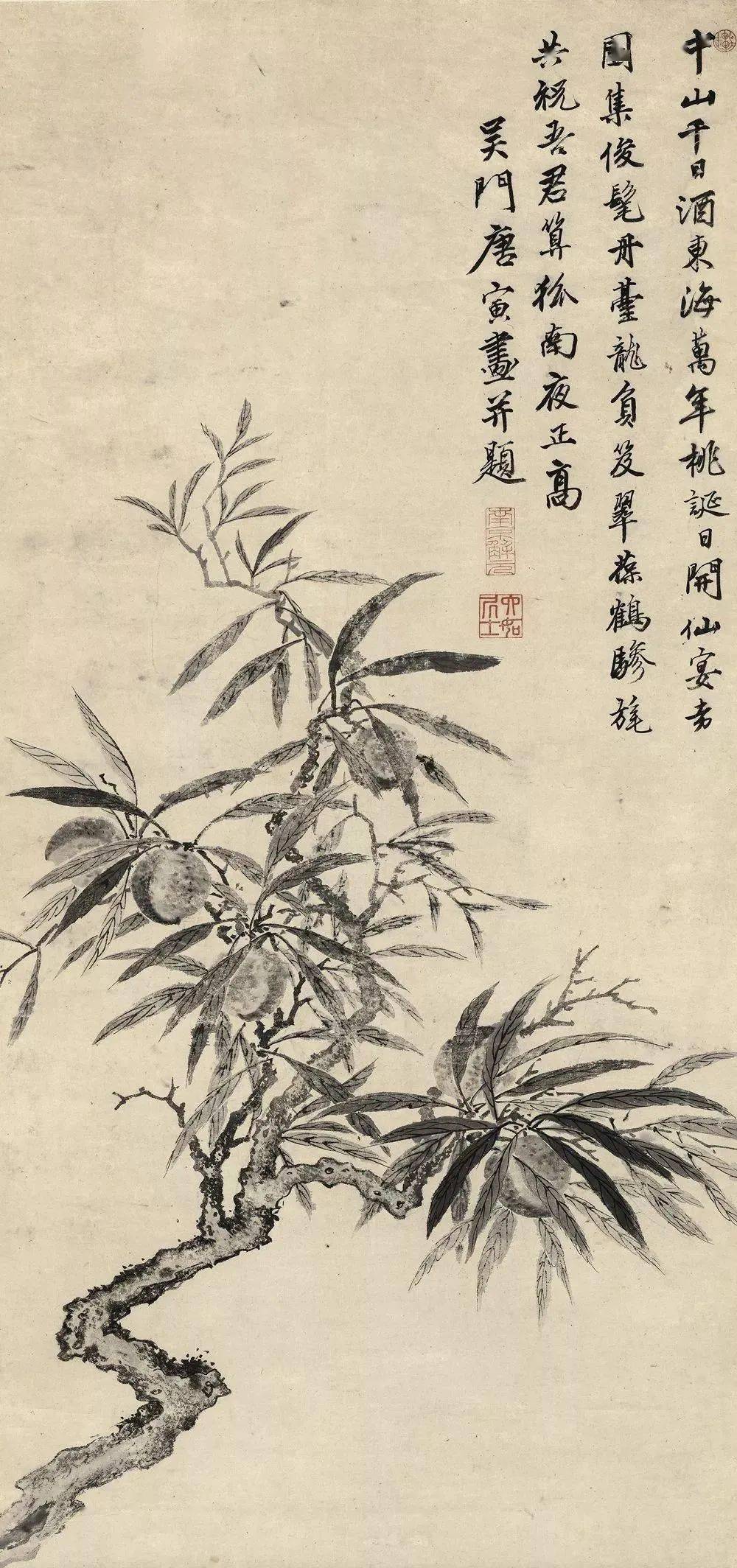 唐伯虎画花鸟,太罕见_唐寅