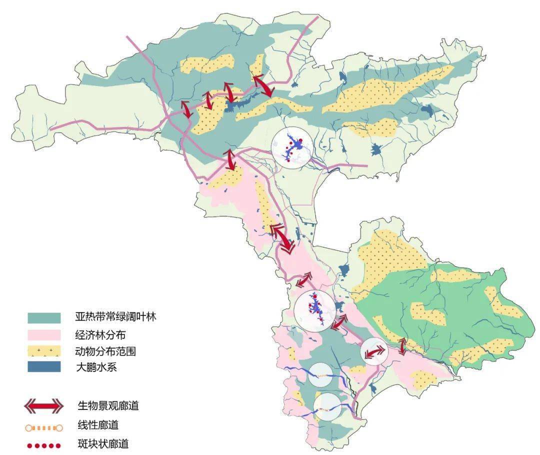 生物廊道修复分布图