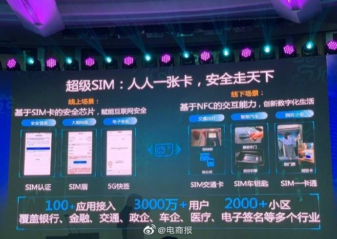 大额转账|手机SIM卡将可当饭卡交通卡门禁卡，中国移动推超级SIM卡