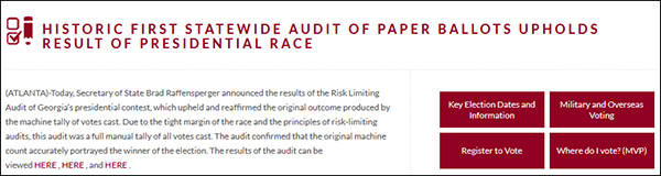 佐治亚州重新计票结束，还是拜登赢了