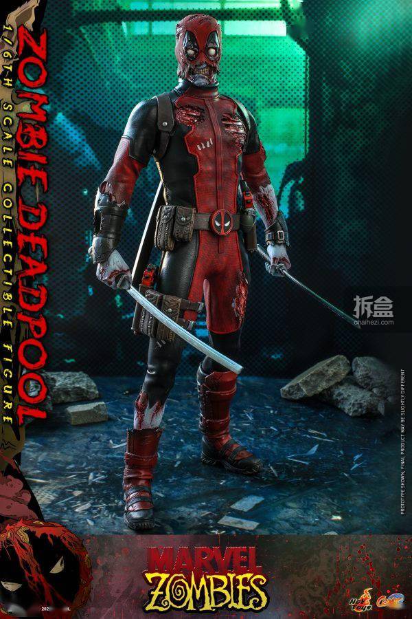 hottoysht漫威丧尸丧尸死侍zombiedeadpool可动人偶
