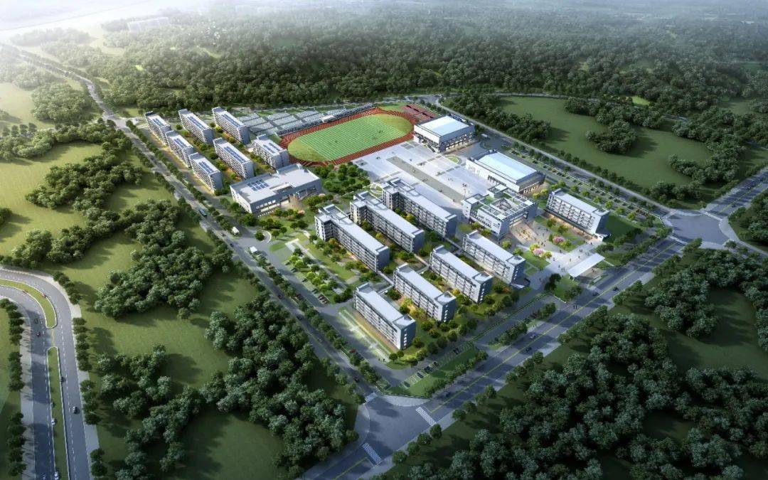 柳州市民族高中迁建项目整体鸟瞰图