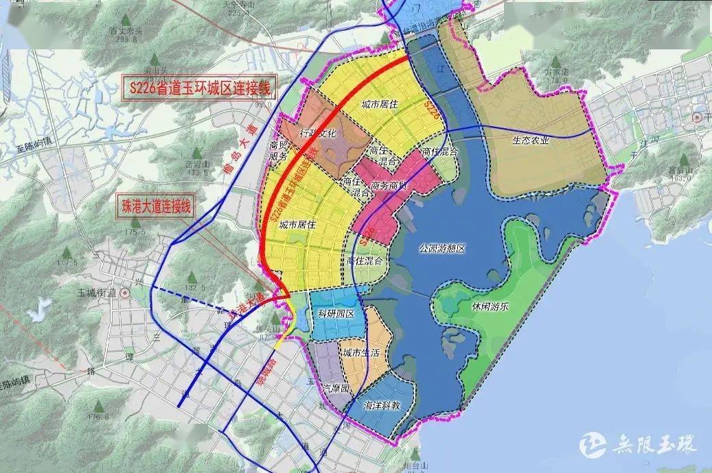 (项目地理位置图) 226 省道玉环城区连接线是漩门三期北片纵贯南北的