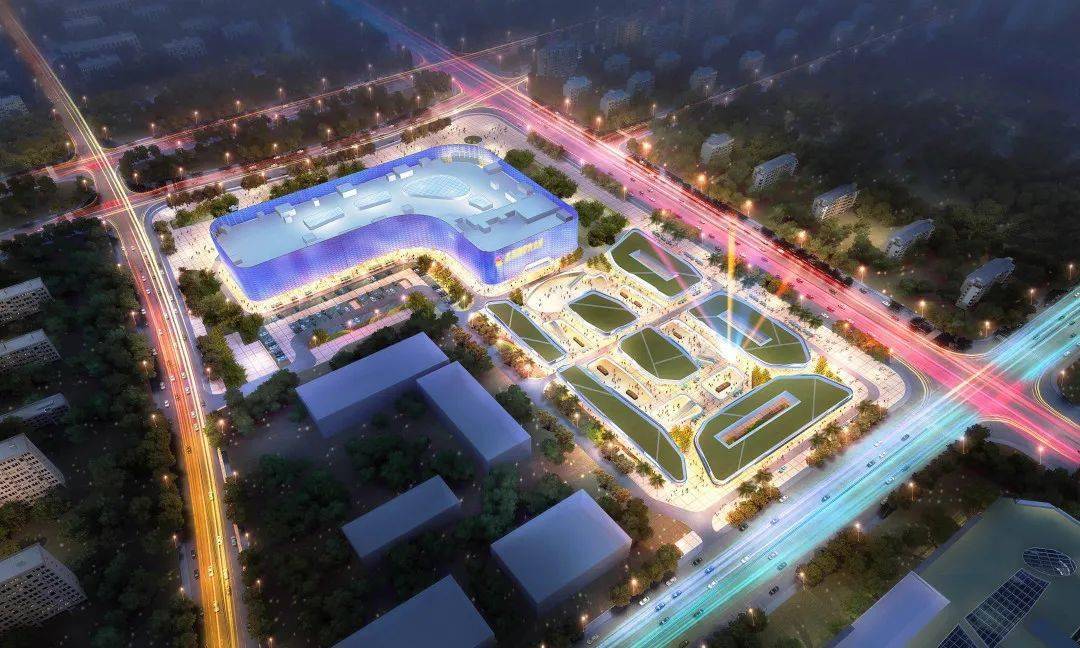天津日报生态城爱琴海购物公园主体结构封顶