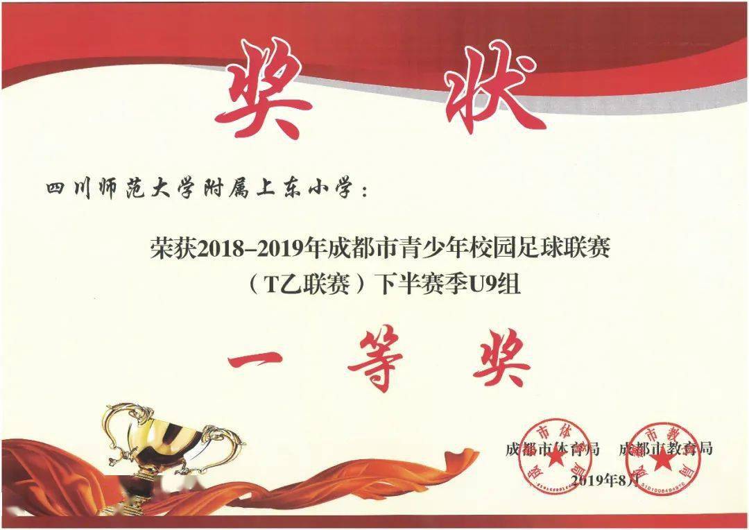 市上的比赛,流过汗流过泪,终得硕果累累,一张张奖状见证了上东足球