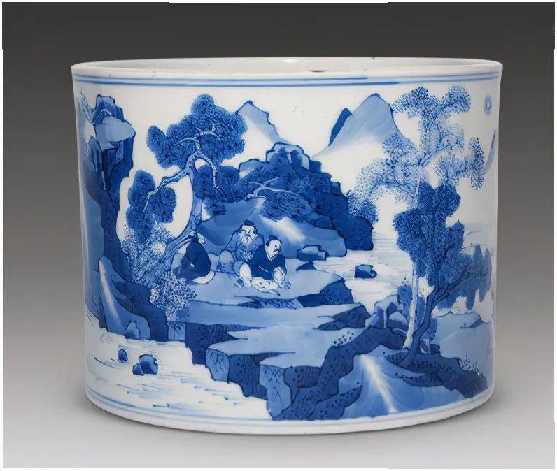 清代康熙时期青花发色图录（人物山水类）_搜狐网