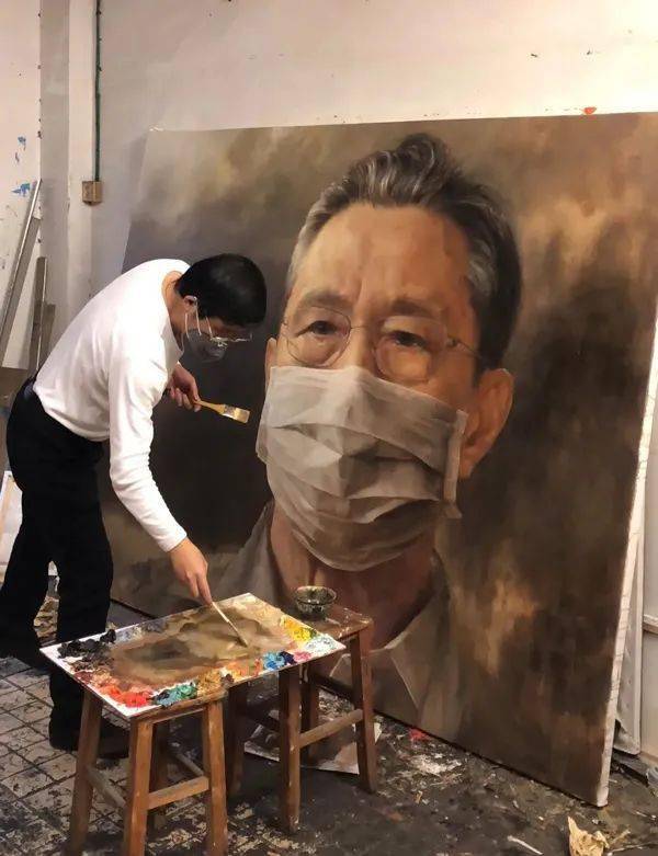 广东美协画家画钟南山被中国美术馆收藏他落泪的样子看哭无数人