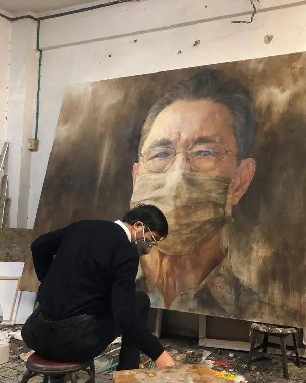 广东美协画家画钟南山,被中国美术馆收藏,他落泪的样子,看哭无数人