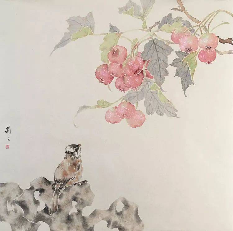 张莉莉没骨花鸟画作品欣赏