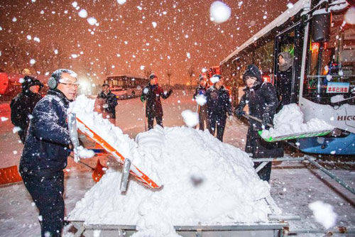 威海迎来今冬首场大范围降雪