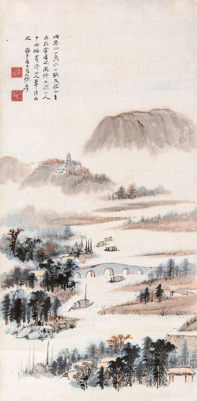 66幅山水画,66首诗,美极了!