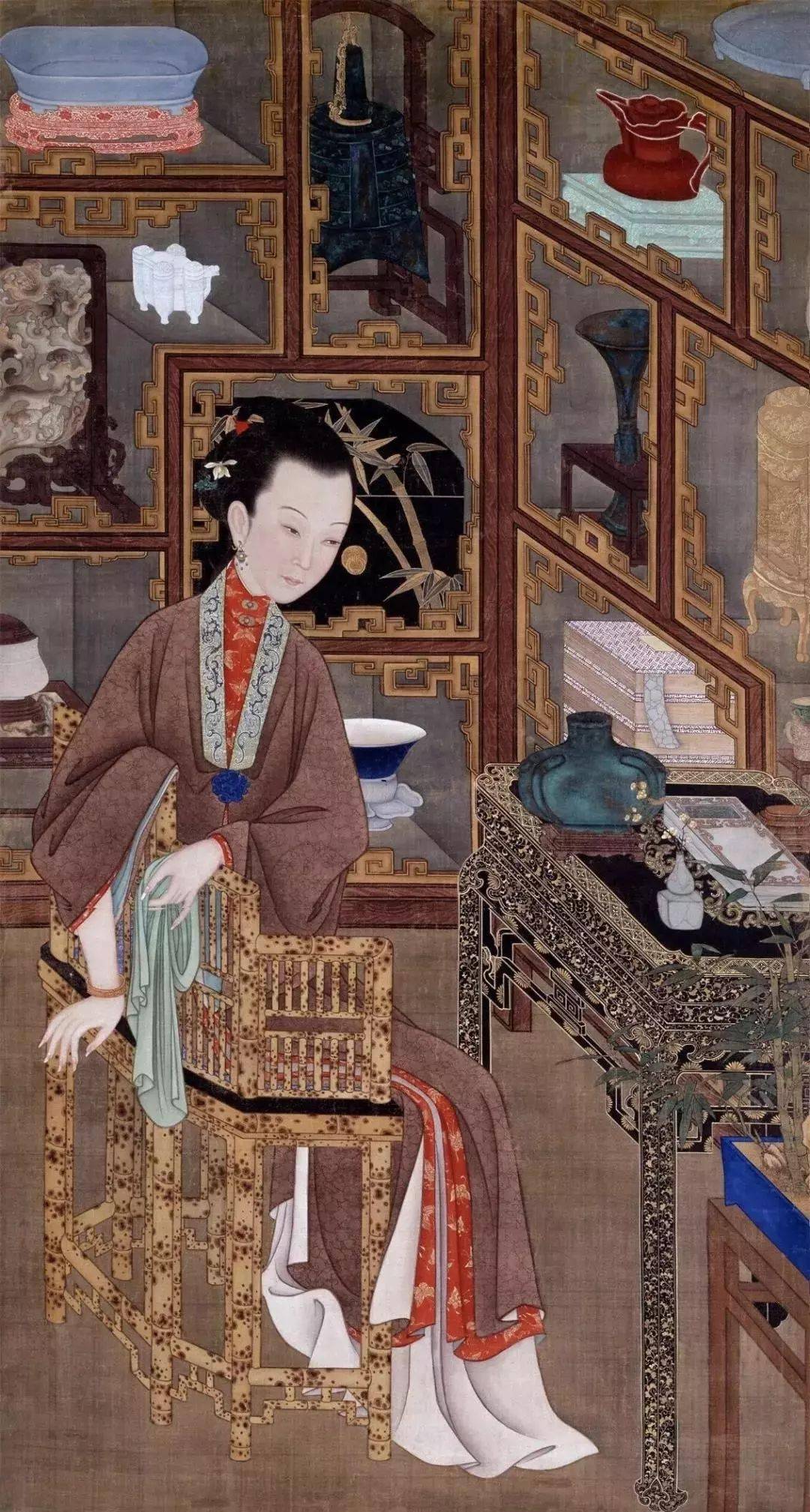 清宫旧藏的雍正十二美人图展现古代美人的生活细节
