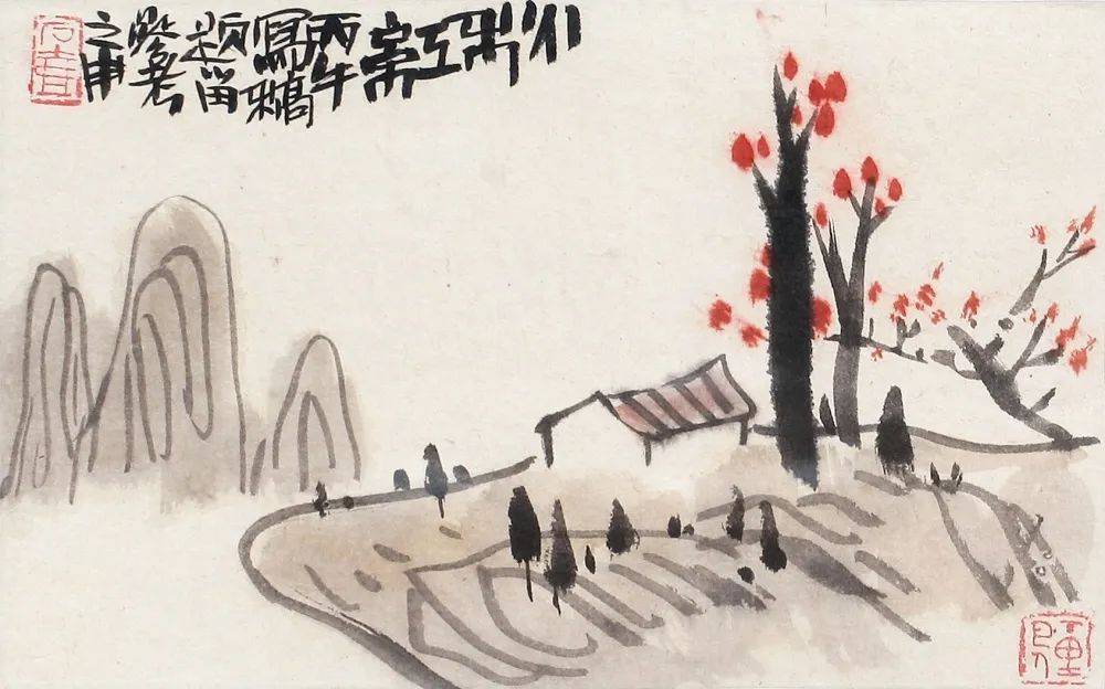 陈子庄清心悦目的极简山水画