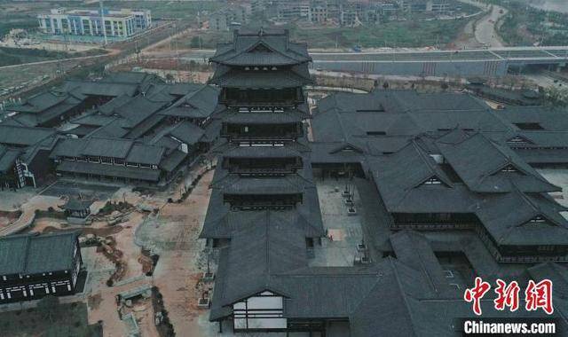 航拍江西最大仿宋建筑群抚州临汝书院
