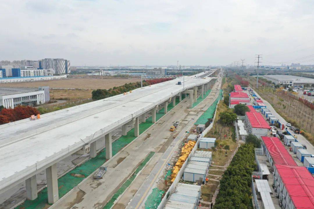 奉贤东乡利好!两港大道(新四平公路~层林路)高架主体结构贯通啦!
