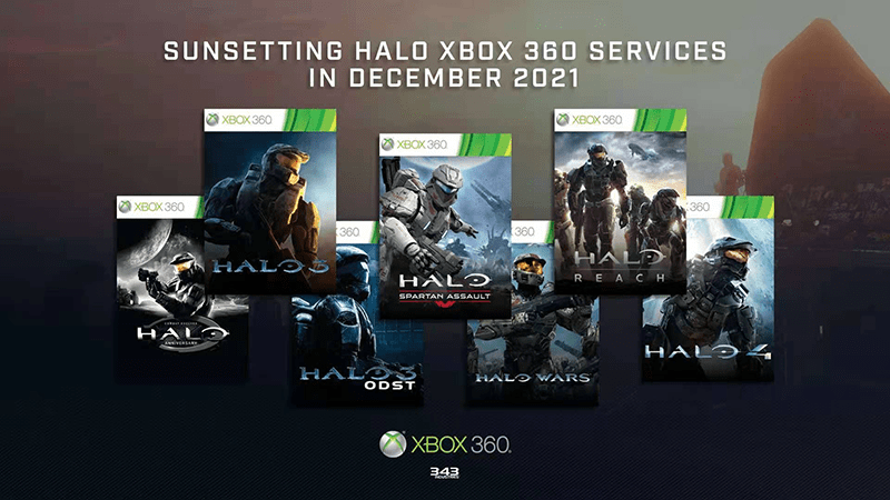 计划|玩家减少，微软计划2021年关闭部分《光环》Xbox 360线上服务