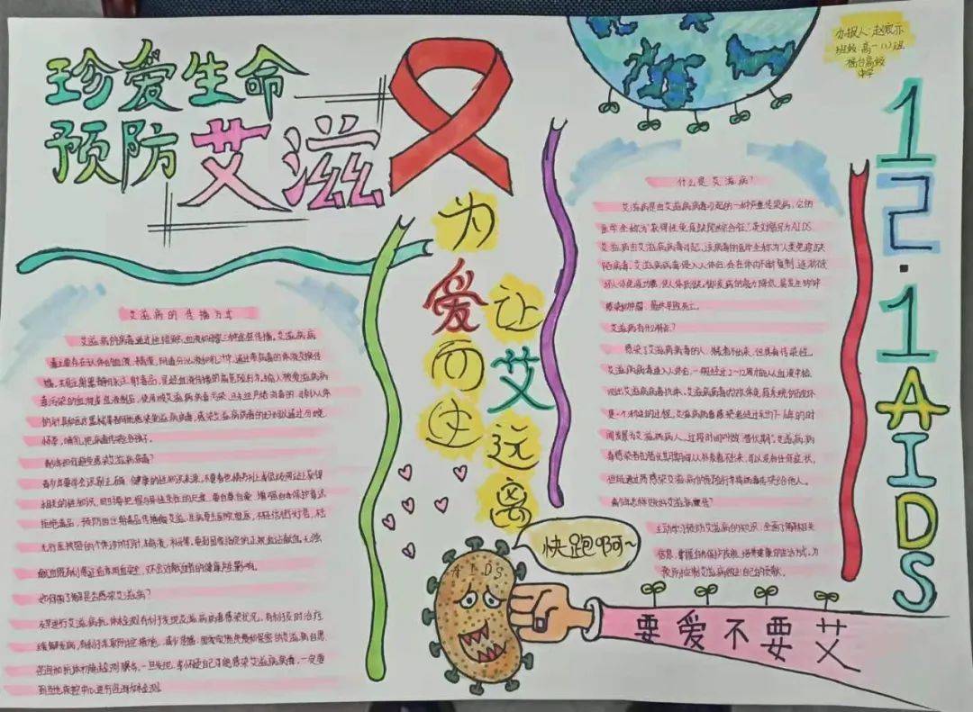 防艾手抄报来啦!快来选出你最喜欢的作品