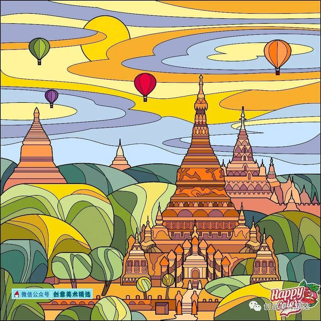 20张亮丽的色彩装饰画作品，看到第一张我就忍不住收藏了！
