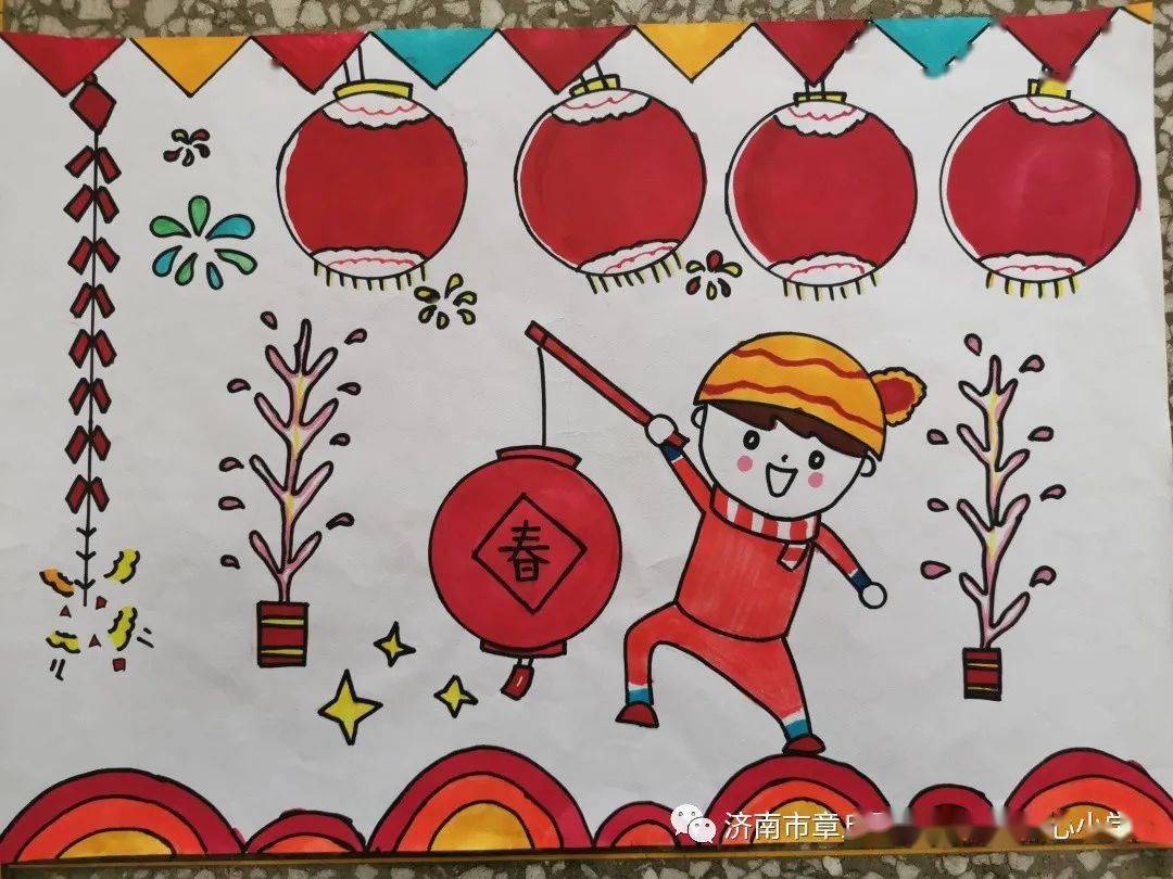 刁镇学区中心小学庆元旦迎新年系列活动之黑板报手抄报书法绘画比赛