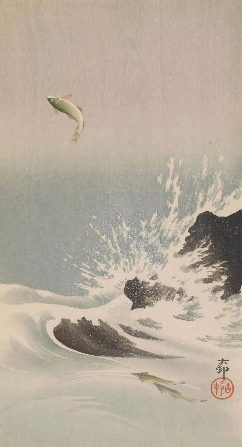 日本绘画大师的花鸟画淡雅清新