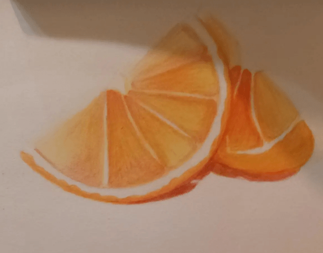 彩铅水果画教程跟我一起画酸甜可口的橙子吧彩铅橙子的画法上色