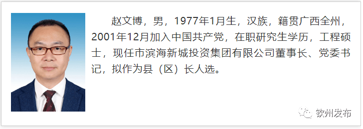 根据有关规定,经市委研究决定,对赵文博同志进行任职前公示.