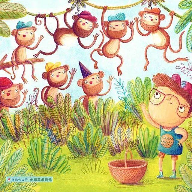 14张暖色系儿童插画,这样的画风太治愈啦!