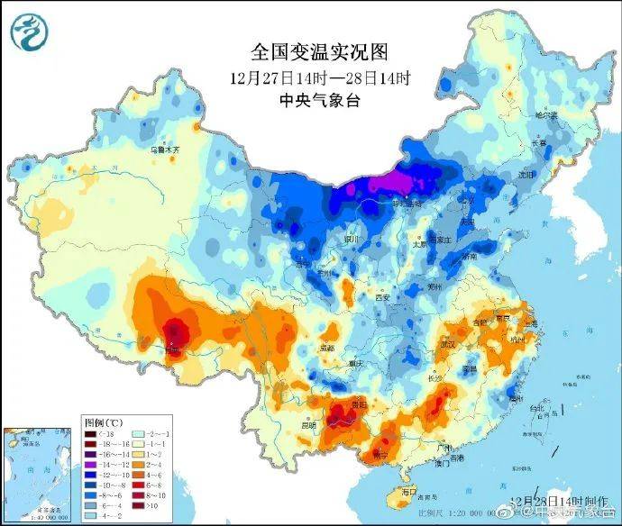 紧急通知,最低7寒潮明晚到达福建 - 全国冰冻线进程图