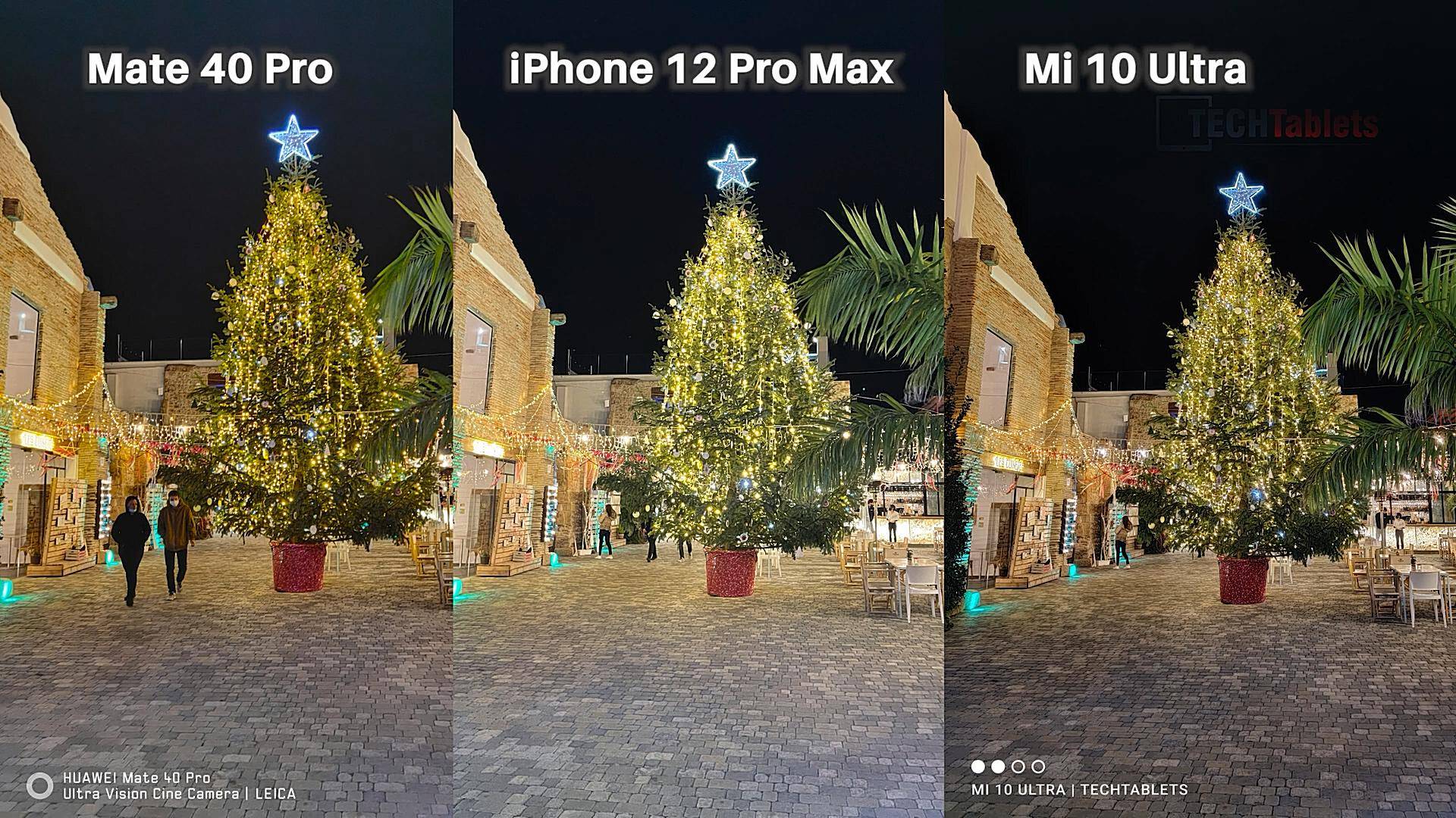 夜拍对比:华为mate40pro力压小米10和苹果12pro_iphone