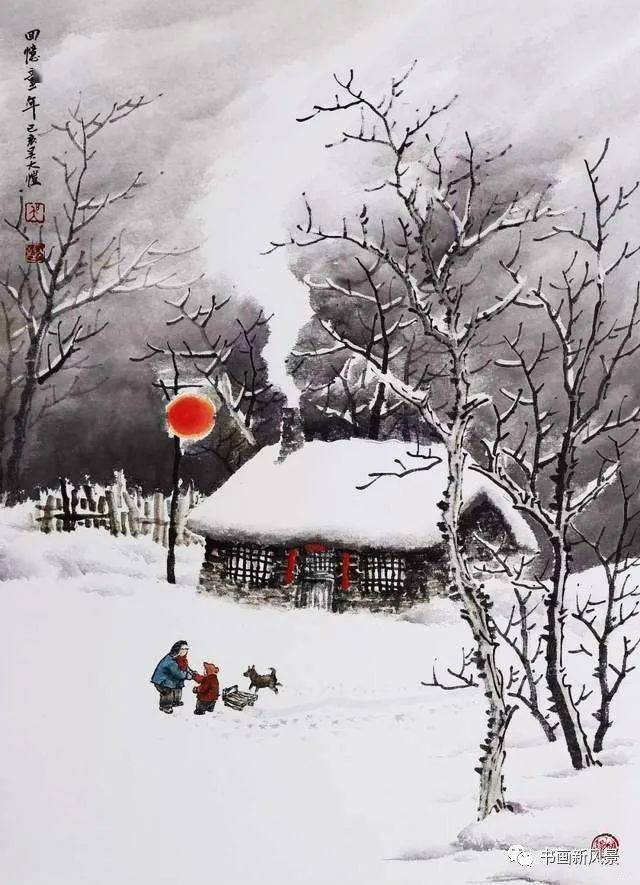 名人名画冬天把最温暖的36幅雪景画送给您