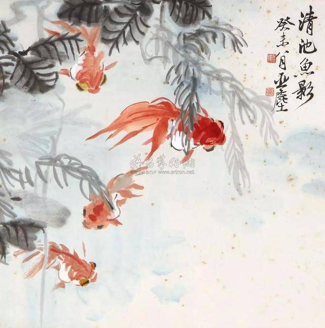 中国的第一笔”，汪亚尘的金鱼画_搜狐网