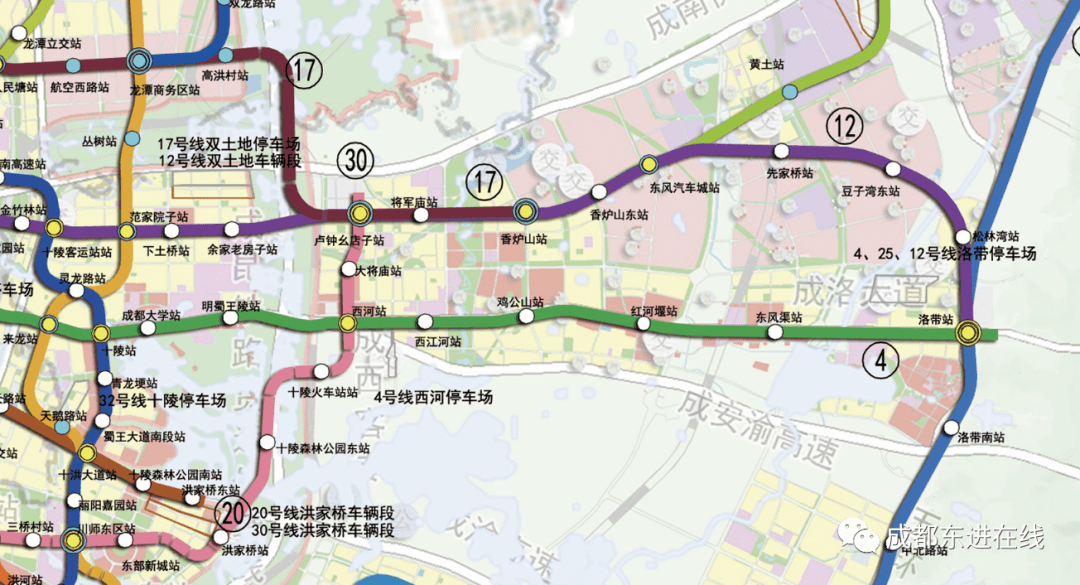 成都地铁4号线三期初步规划东延龙泉驿洛带古镇