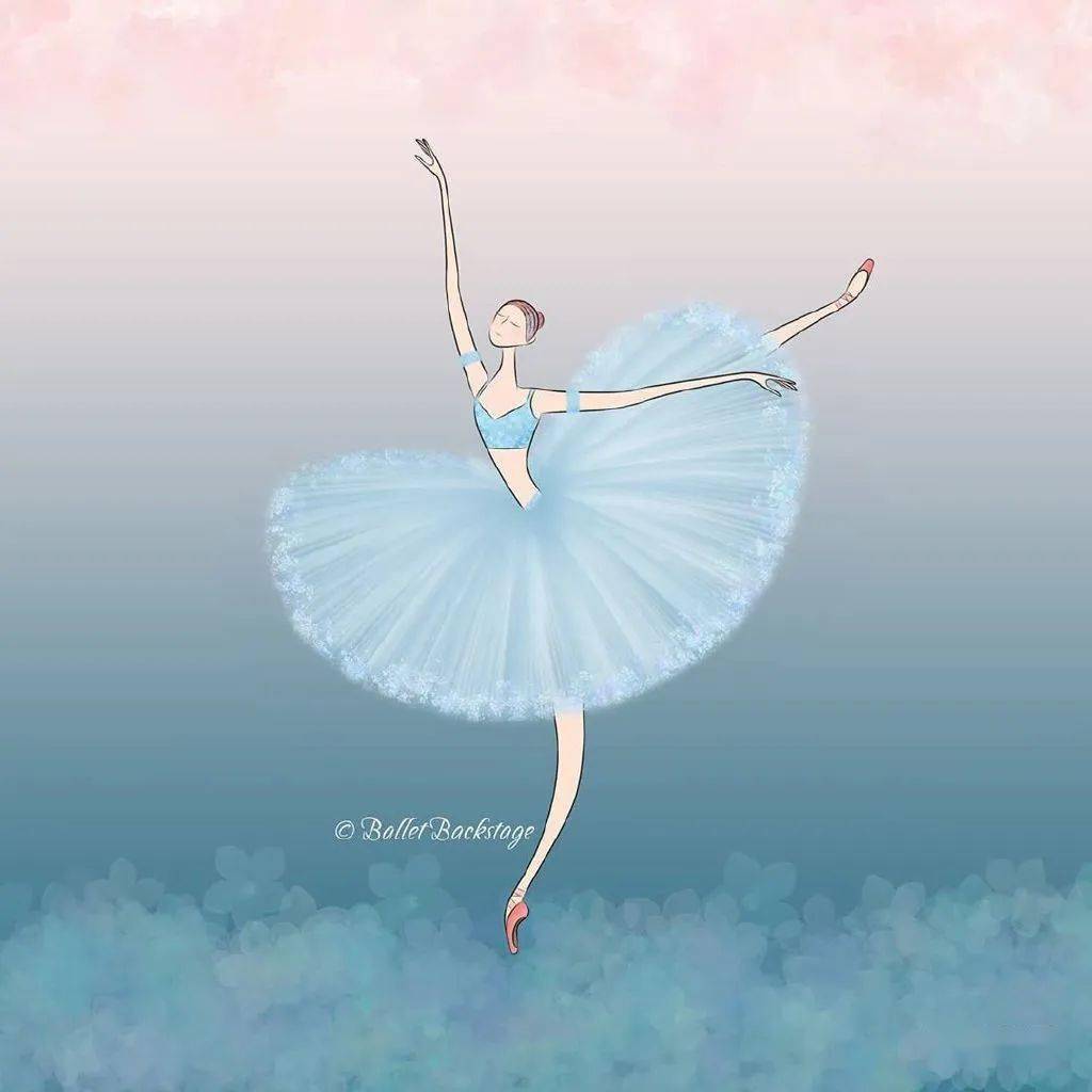 芭蕾插画,像一片片小枫叶,值得珍藏