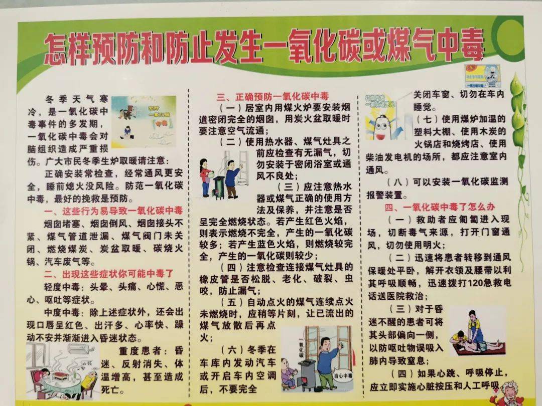 安全无小事防患于未然南宁市凤翔路小学景晖校区预防一氧化碳中毒安全