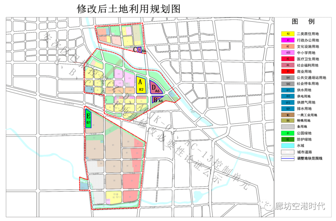 廊坊多个地块规划调整,涉及棚改,公园绿地等!