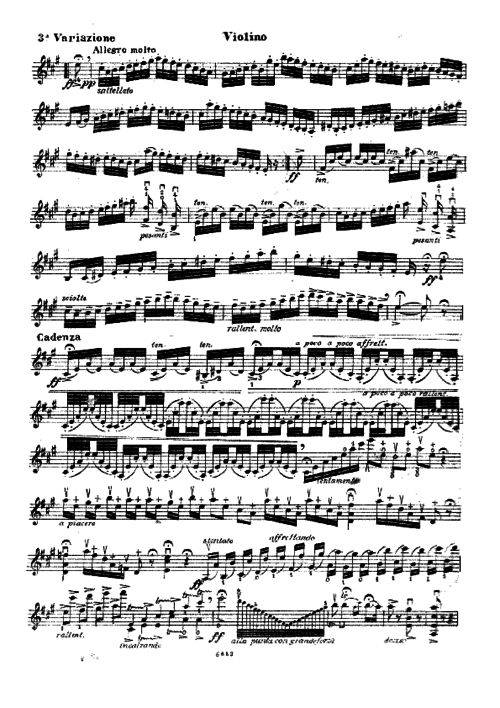 吕思清演绎《帕格尼尼a大调奏鸣曲》附小提琴谱