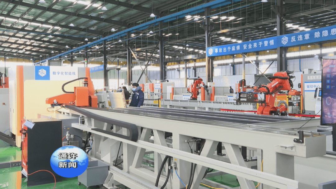 筑友智造国内首条应用5g技术智能化系统门窗生产线在我县投产