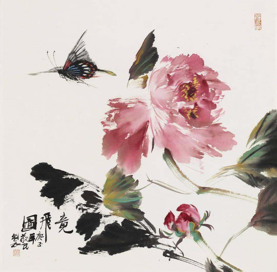 国画写意牡丹 | 中国当代佛像画家邓敬民妙绘国色天香