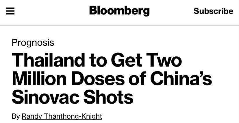 chinas covid-19 vaccine expected to get thailand out of a