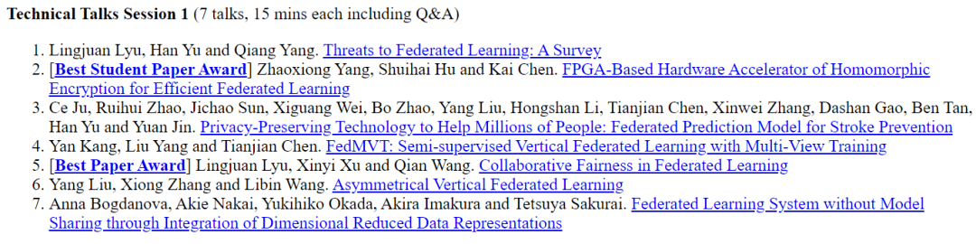 进行了|联邦学习国际研讨会圆满落幕，谁中了最佳论文？