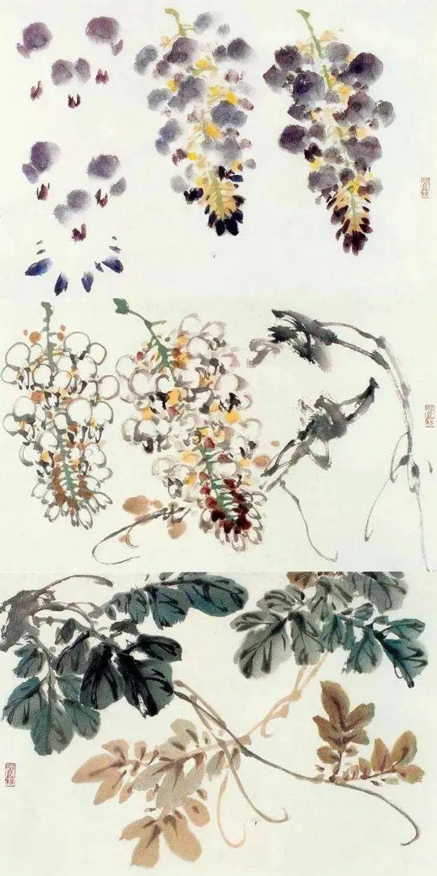 萧朗花卉课徒画稿