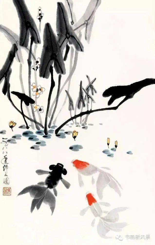 吴作人 笔下的"金玉满堂"分享_池趣