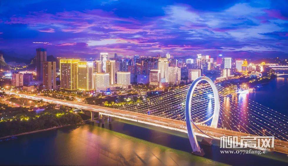 柳州夜景实景图
