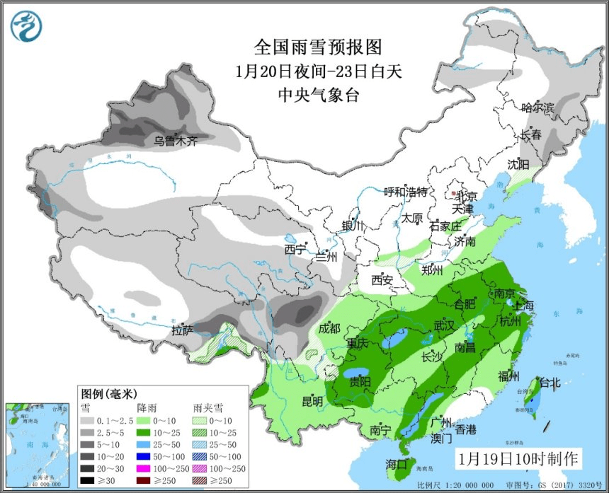 全国雨雪预报图
