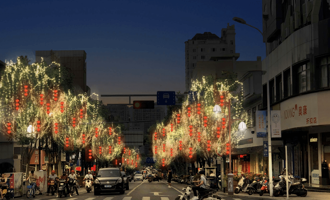 市区春节临时亮化工程开始施工年味浓了